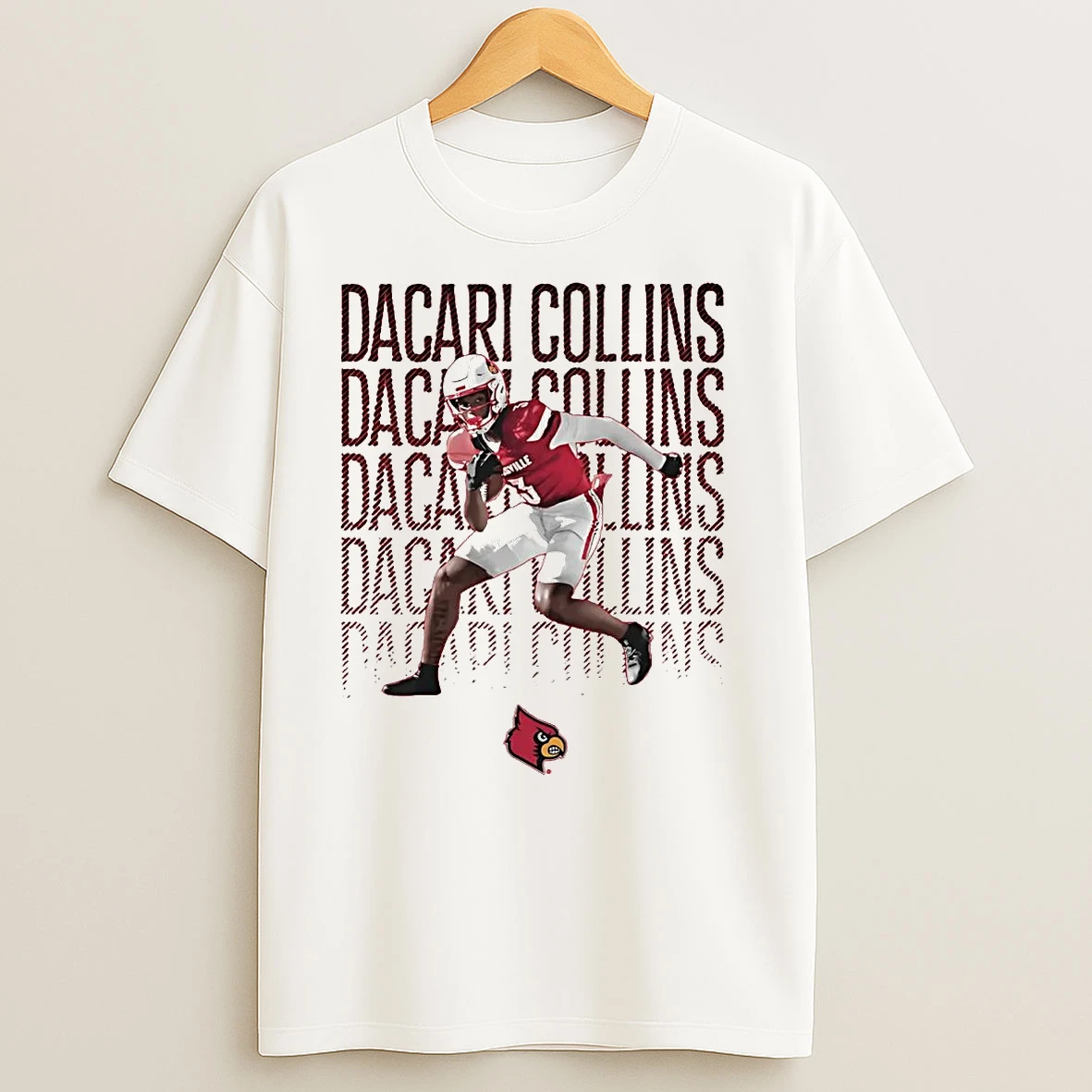 Dacari Collins Illustrated Running Louisville Cardinals T Shirts