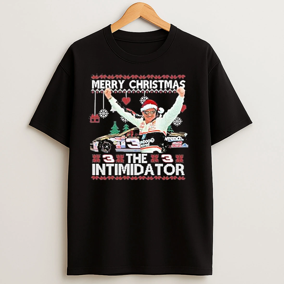 Dale Earnhardt Merry Christmas The Intimidator Ugly T Shirts