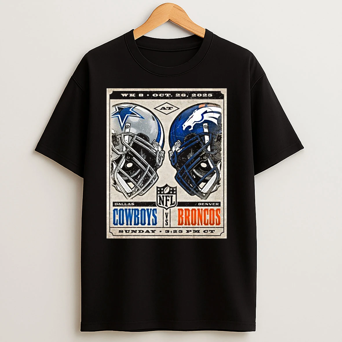 Dallas Cowboys At Denver Broncos Week 8 Nfl Season 2025 T Shirts