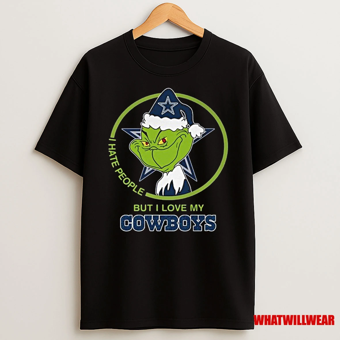 Dallas Cowboys Grinch Hates People But Loves Football Xmas 2025 Shirts