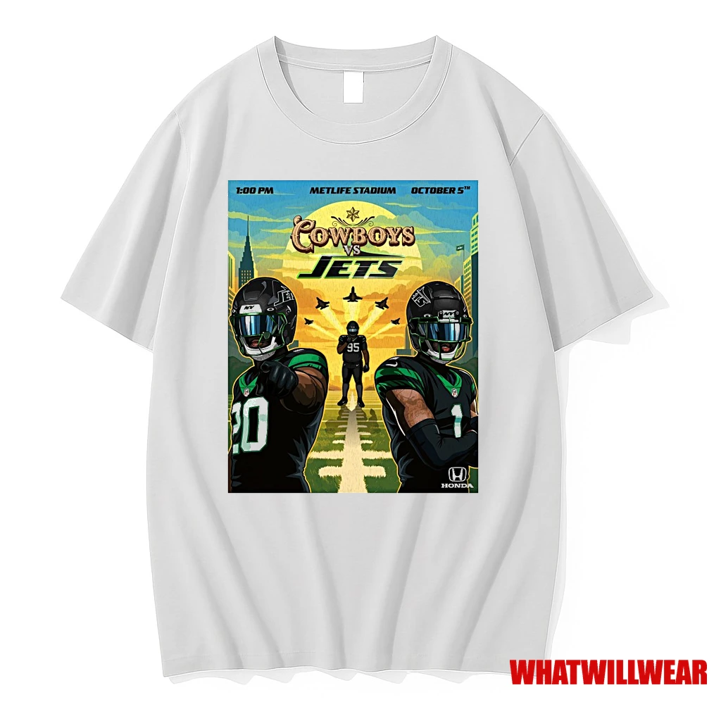 Dallas Cowboys Vs New York Jets Nfl Game At Metlife Stadium On October 5th 2025 Art Shirts