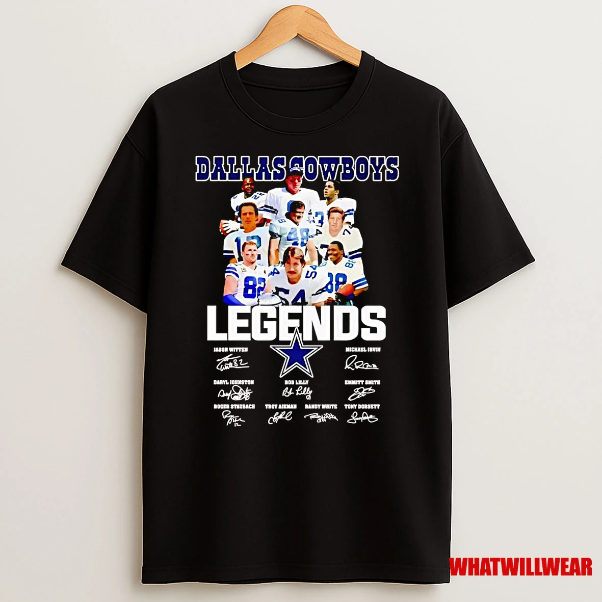 Dallas Cowboys Legend Names And Signatures Shirts