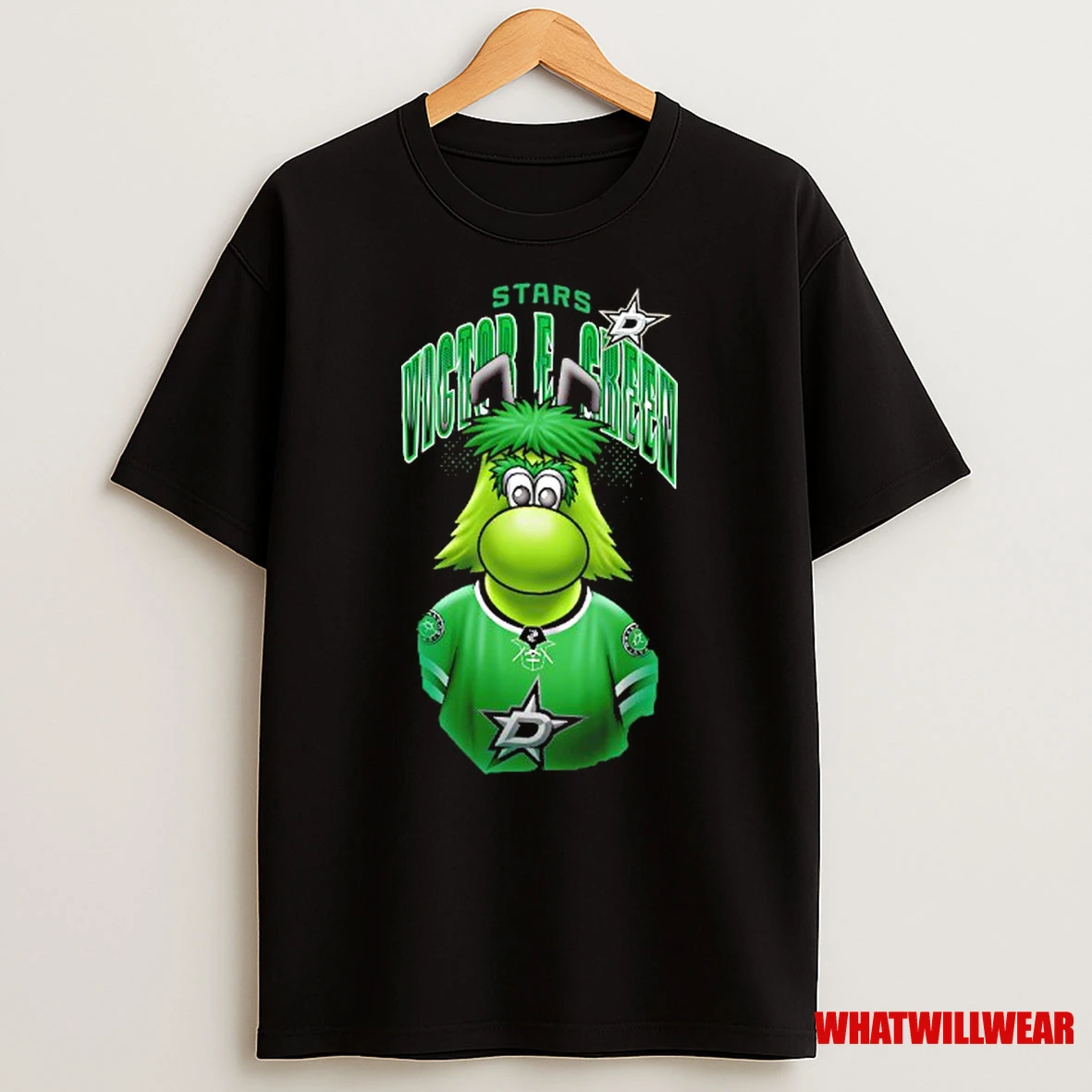 Dallas Stars Hockey Victor E Green Mascot Highlight Shirts