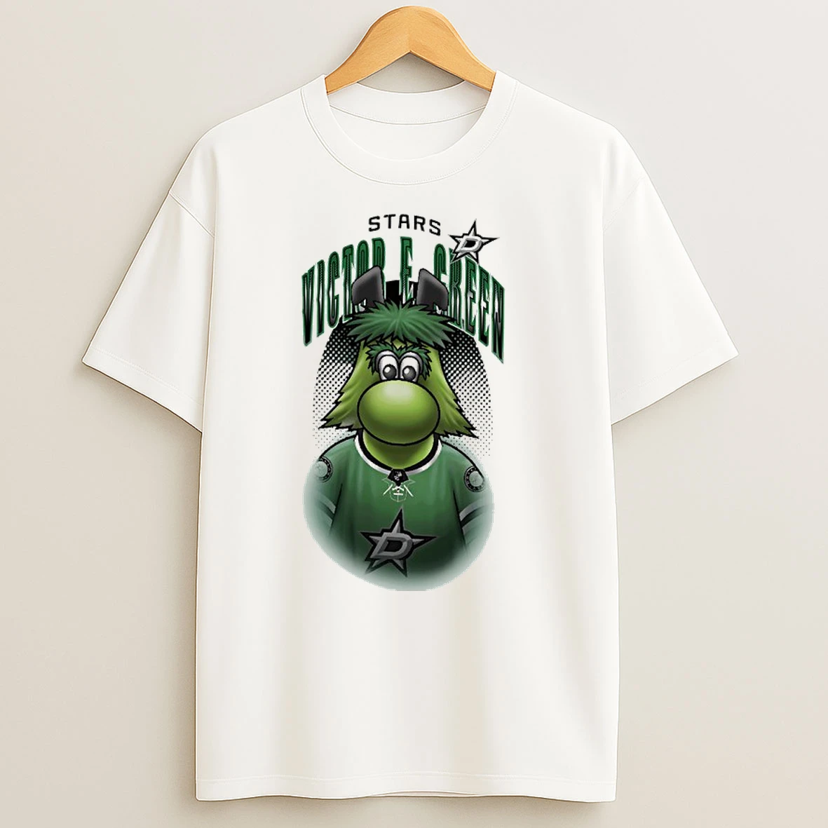 Dallas Stars Victor E Green Mascot Highlight T Shirts