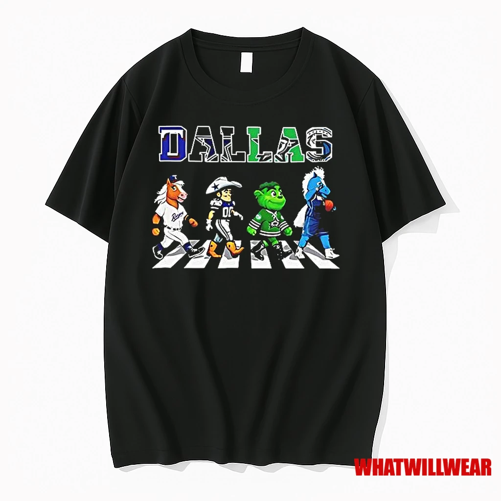 Dallas Sports Team Mascot Abbey Road Shirts
