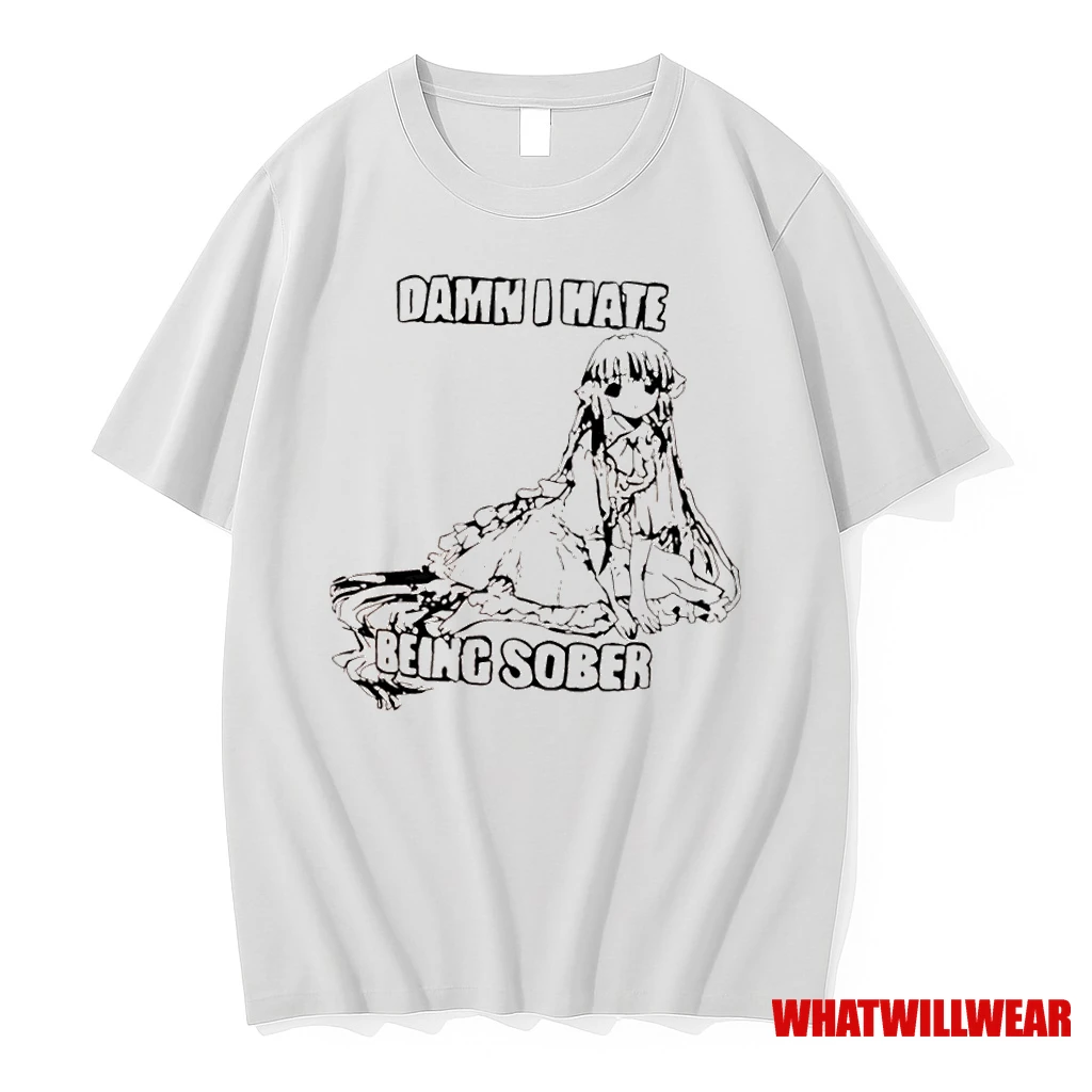 Damn I Hate Being Sober Anime Girl Shirts