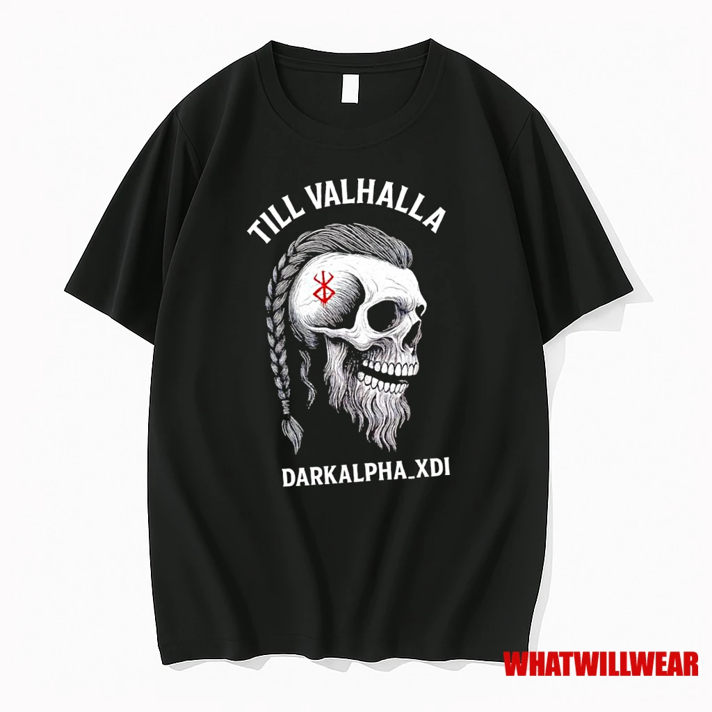 Darkalpha Till Valhalla Skull Shirts