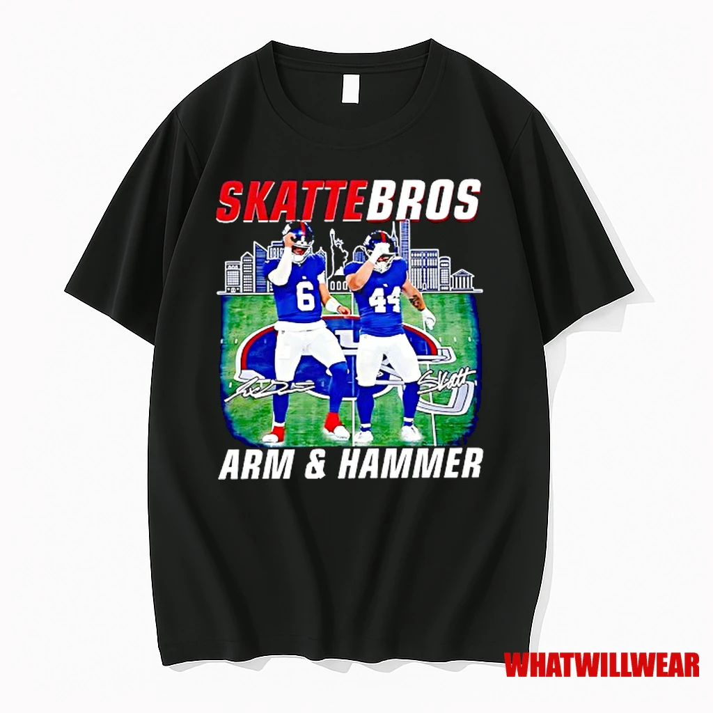 Dart And Skattebo Skattebros Arm And Hammer New York Giants Football Signatures Shirts