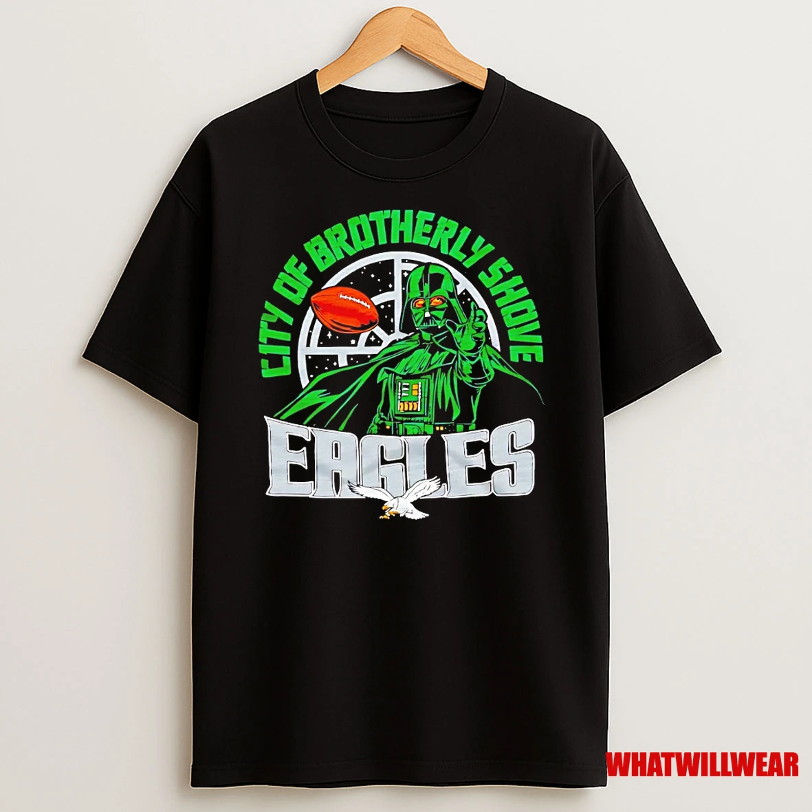 Darth Vader Star Wars X Philadelphia Eagles City Of Brotherly Shove Shirts