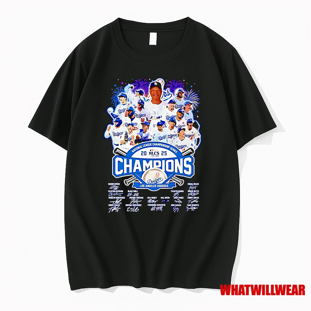 Dave Roberts Coach And Los Angeles Dodgers Baseball 2024 2025 World Series National League Champions Shirts
