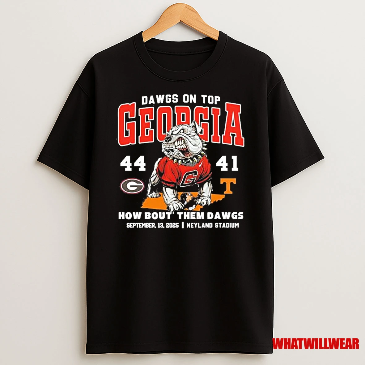 Dawgs On Top Georgia 44 41 Tennessee 2025 Shirts