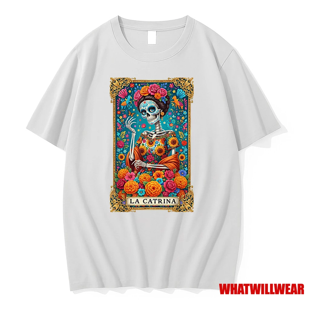De Los Muertos La Catrina Day Of The Dead Women Sugar Skull Shirts