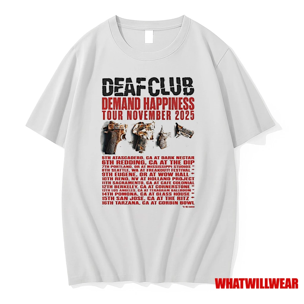 Deaf Club Demand Happiness Tour Nov 2025 Shirts
