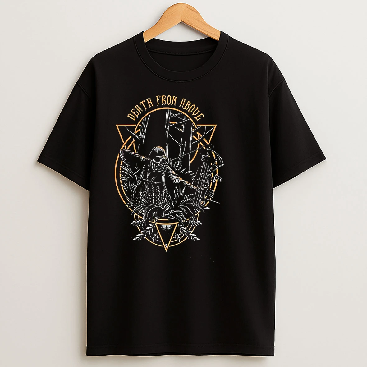 Death From Above Archer Bow Hunting Logo T Shirts