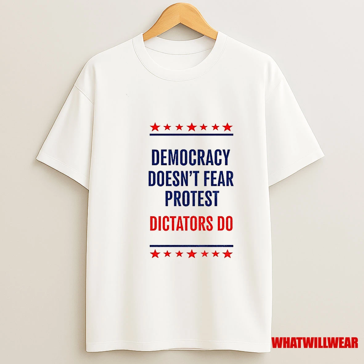 Democracy Doesnt Fear Protest Dictators Do No Kings Day Anti Trump Shirts