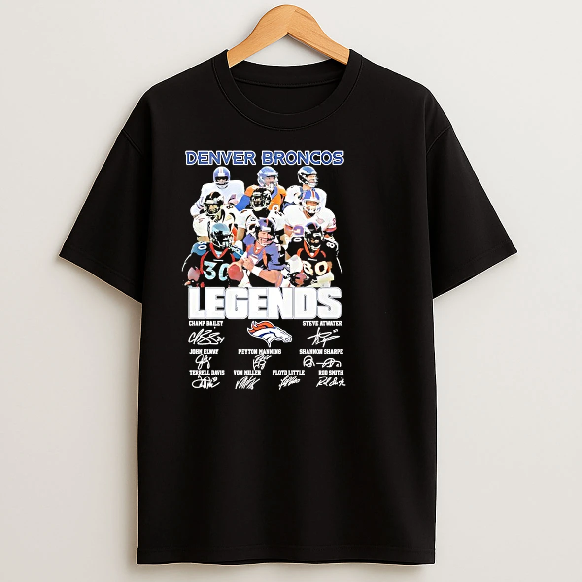Denver Broncos Best Legends Players Of All Time Signatures T Shirts