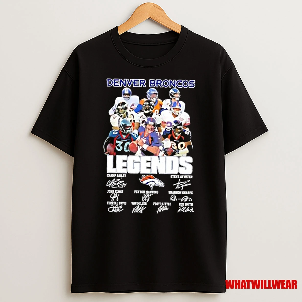 Denver Broncos Champ Bailey And Legends Signatures Shirts