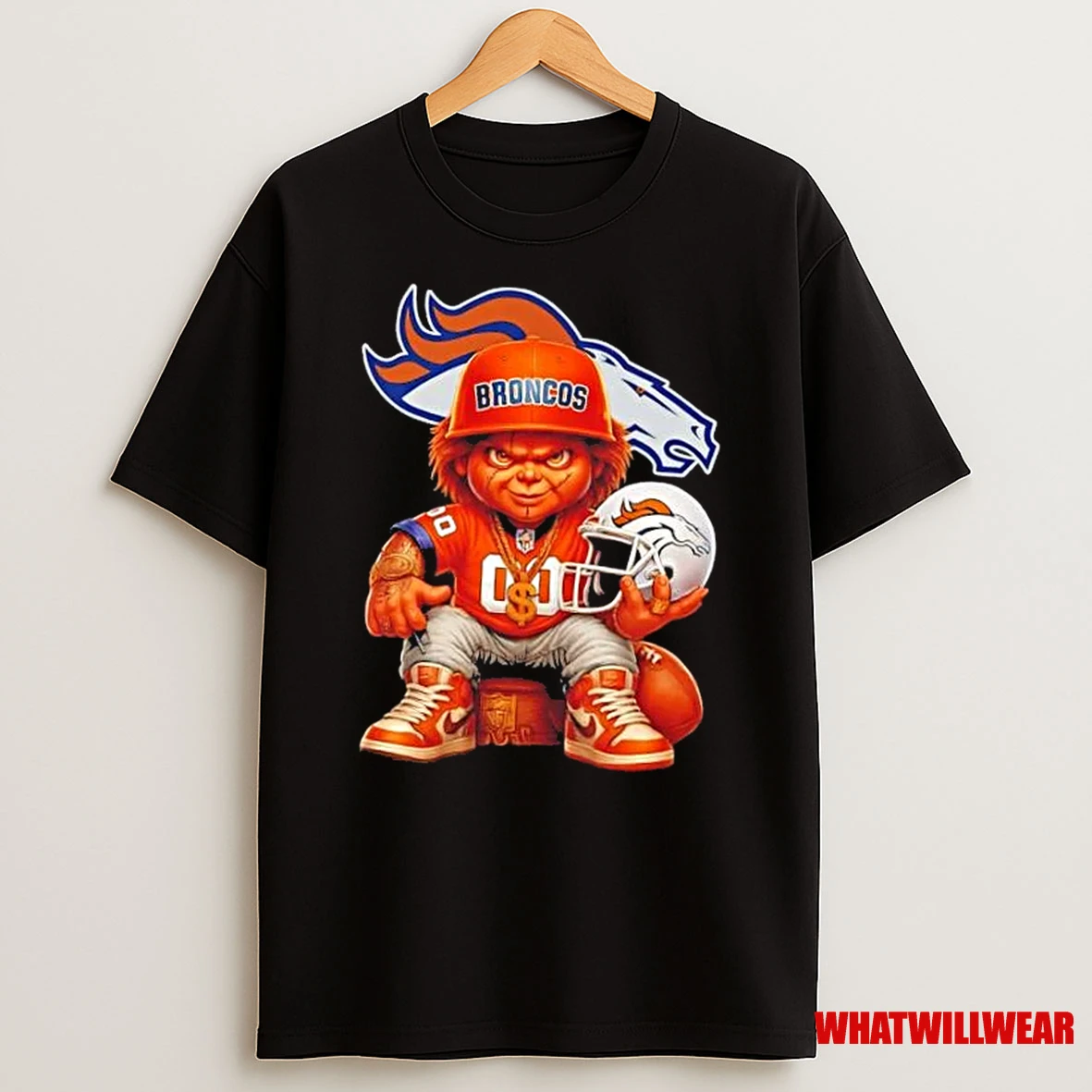Denver Broncos X Chucky Horror Movies Happy Halloween Shirts