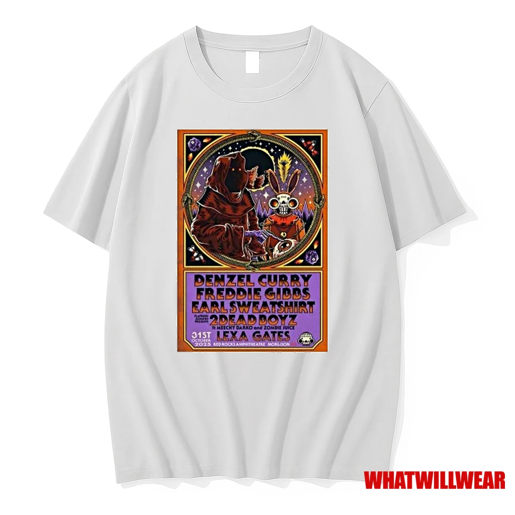 Denzel Curry And Freddie Gibbs With Earl In Morrison Co On Oct 31 2025 Shirts