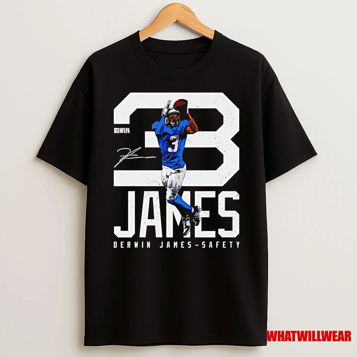 Derwin James Los Angeles Chargers Bold Number Signature Shirts
