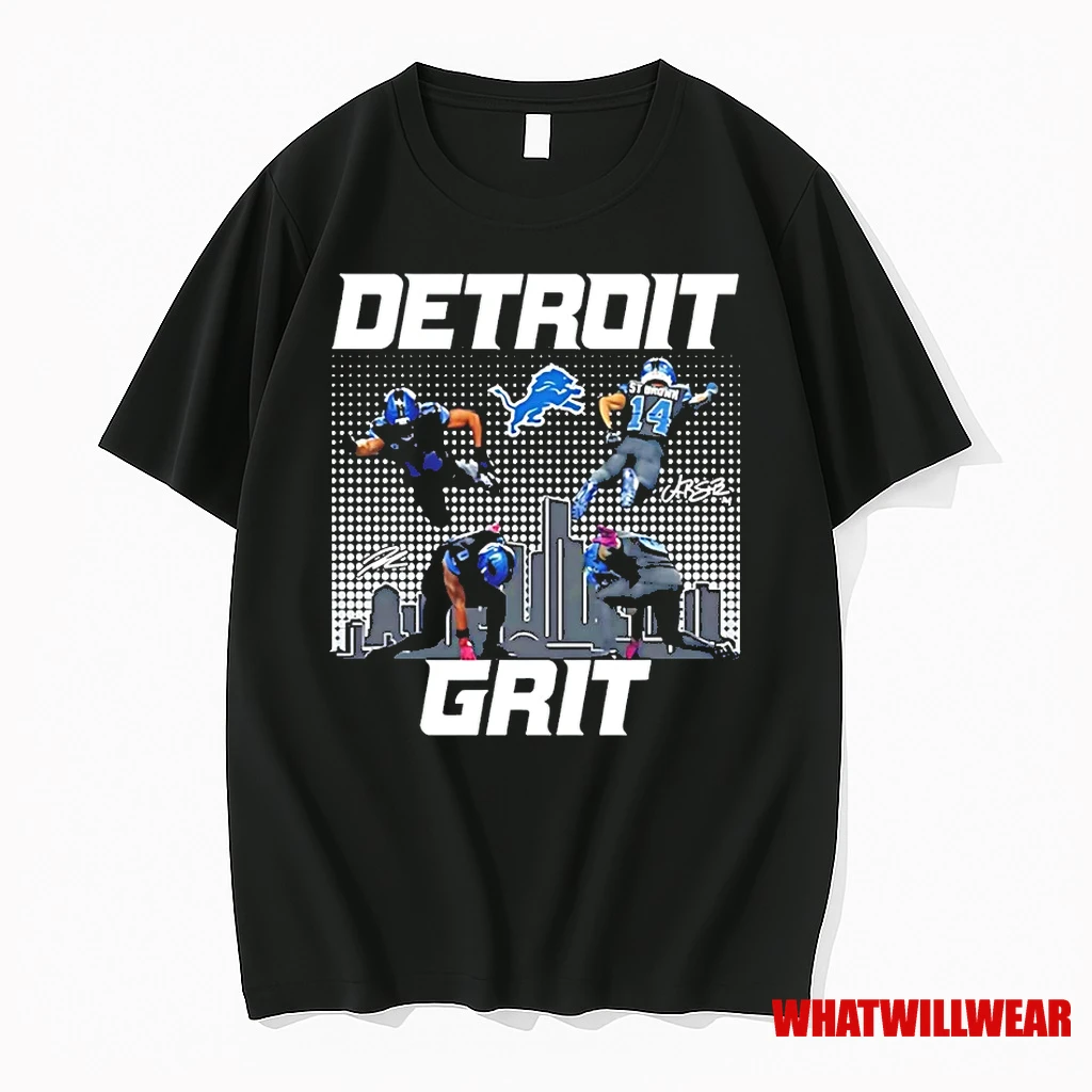 Detroit Grit Super Heroes Amon Ra St Brown And Jahmyr Gibbs Shirts