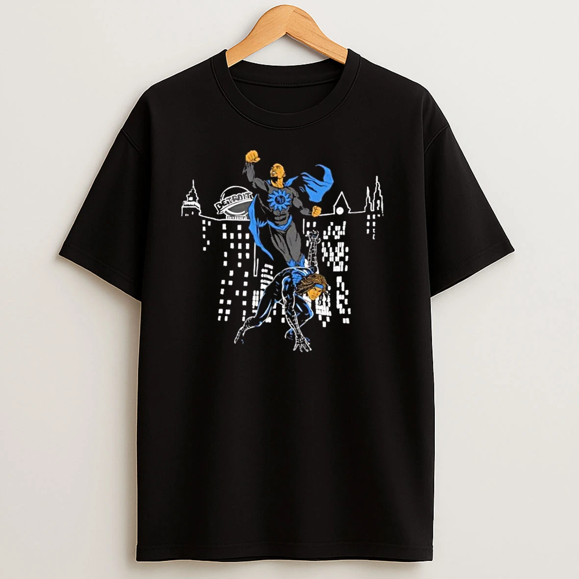 Detroit Lions Amon Ra St Brown And Jahmyr Gibbs Superheroes Collab With Saint Brown T Shirts