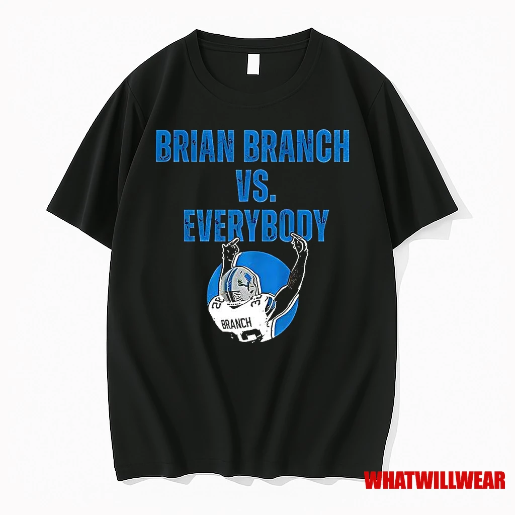 Detroit Lions Brian Branch Vs Everybody Shirts