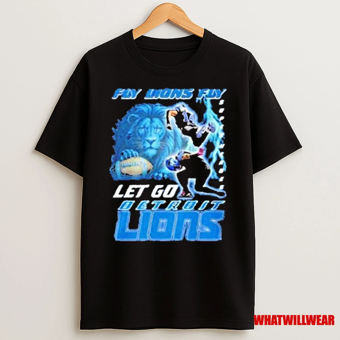 Detroit Lions Fly Lions Fly Let Go Lions Superheroes Shirts