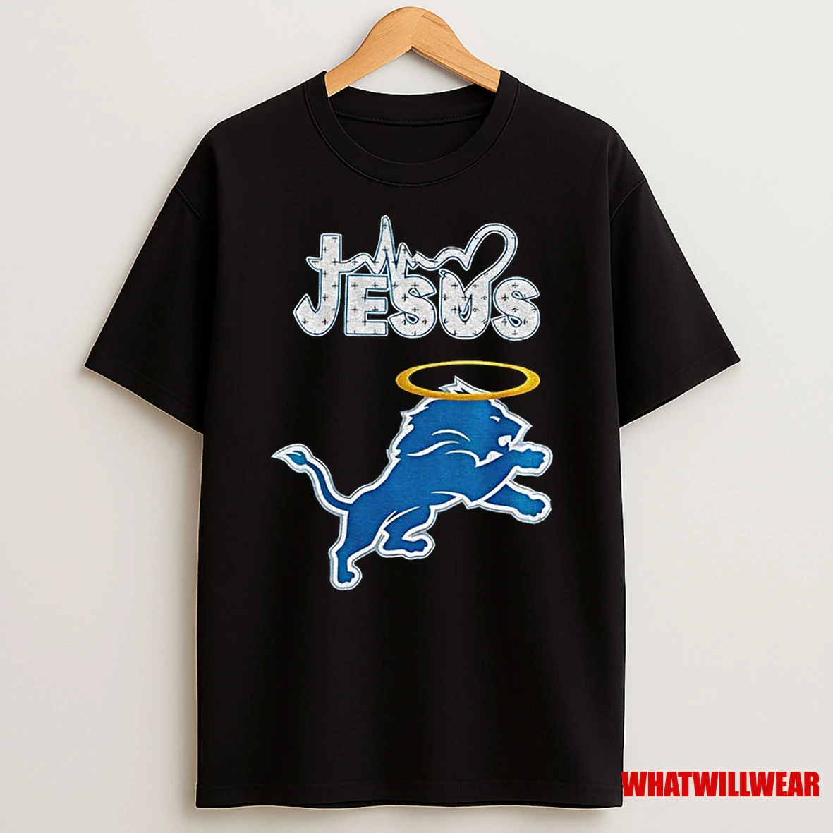 Detroit Lions Jesus Nfl Football Logo 2025 Shirts