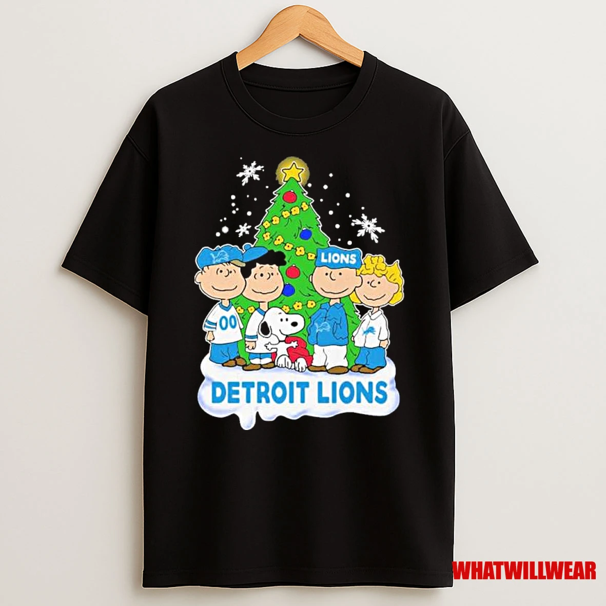 Detroit Lions X The Peanuts Merry Christmas Shirts