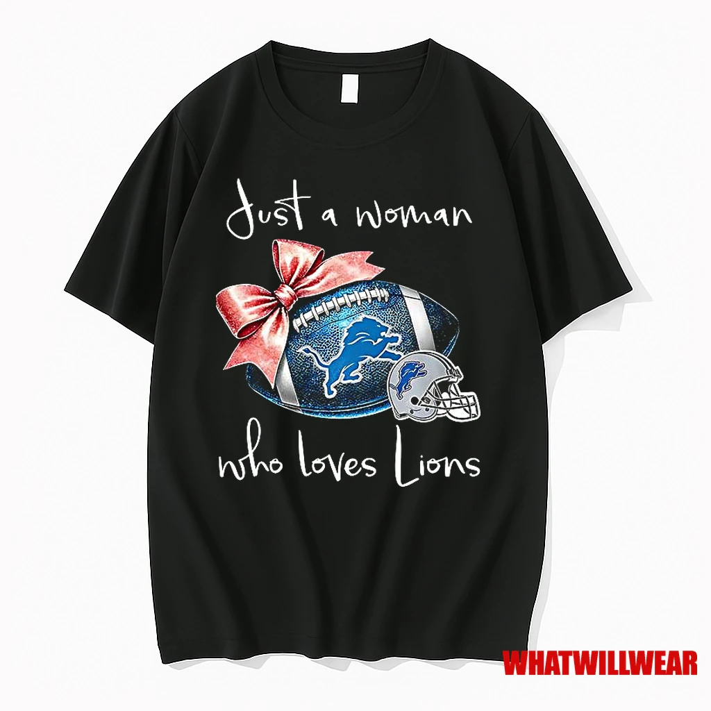 Detroit Lions Just A Woman Who Loves Lions Football Shirts