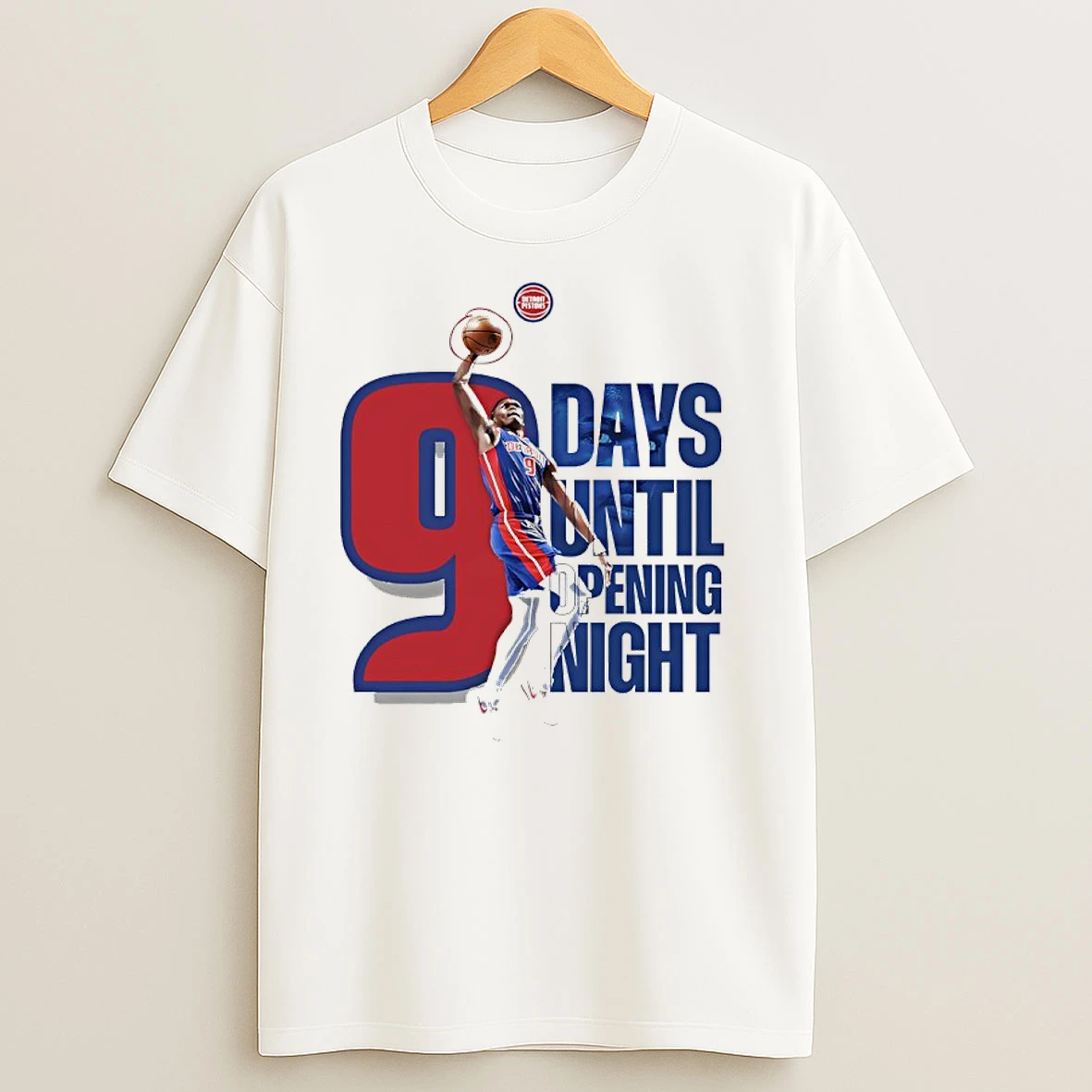 Detroit Pistons Ausar Thompson 9 Day Until Opening Night T Shirts