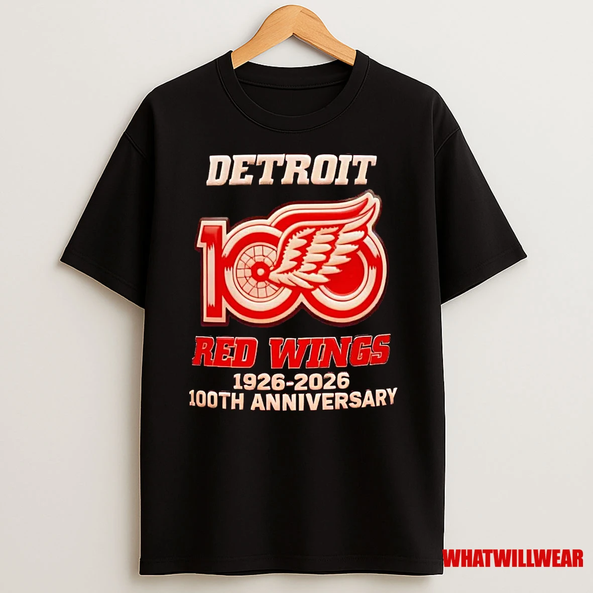 Detroit Red Wings 100th Anniversary 1926 2026 Shirts