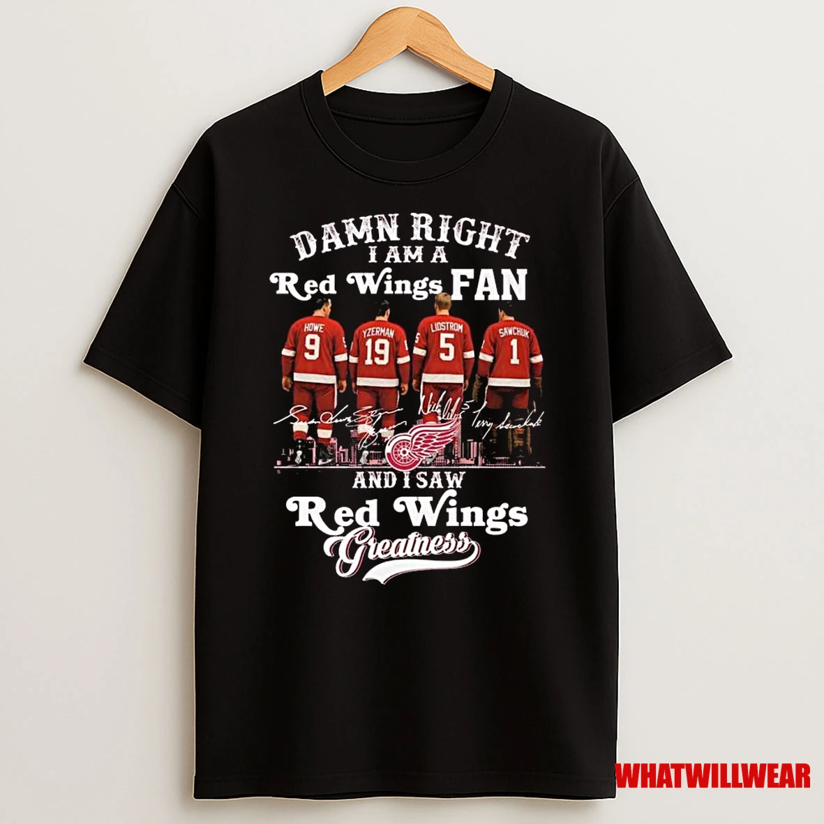 Detroit Red Wings Yes Im Old But I Saw Red Wings Greatness Nhl Squad 2025 Signatures Shirts