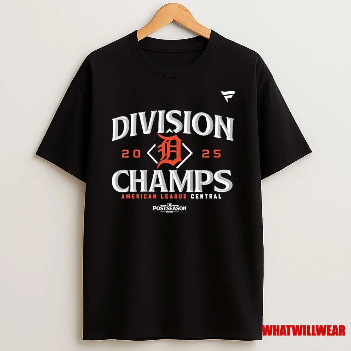 Detroit Tigers 2025 Al Central Division Champions Locker Room Shirts