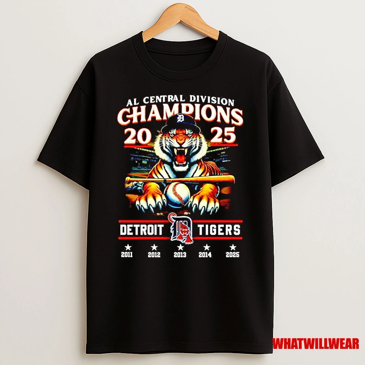 Detroit Tigers 2025 Al Central Division Champions Shirts