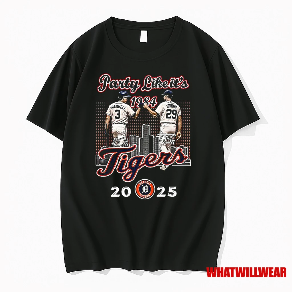 Detroit Tigers Alan Trammell And Tarik Skubal Party Like Its 2025 Signature Shirts