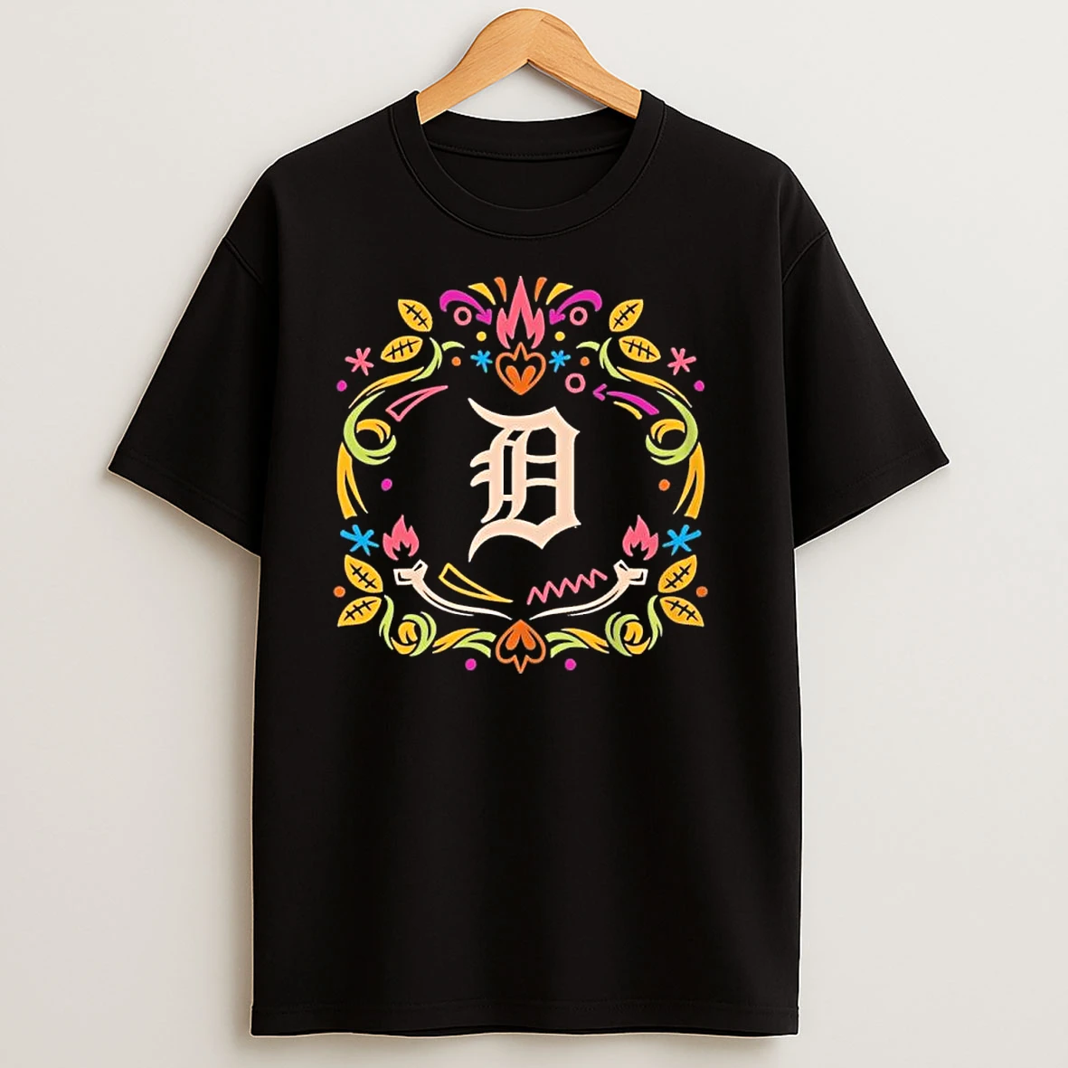 Detroit Tigers Mlb Dia De Los Muertos T Shirts