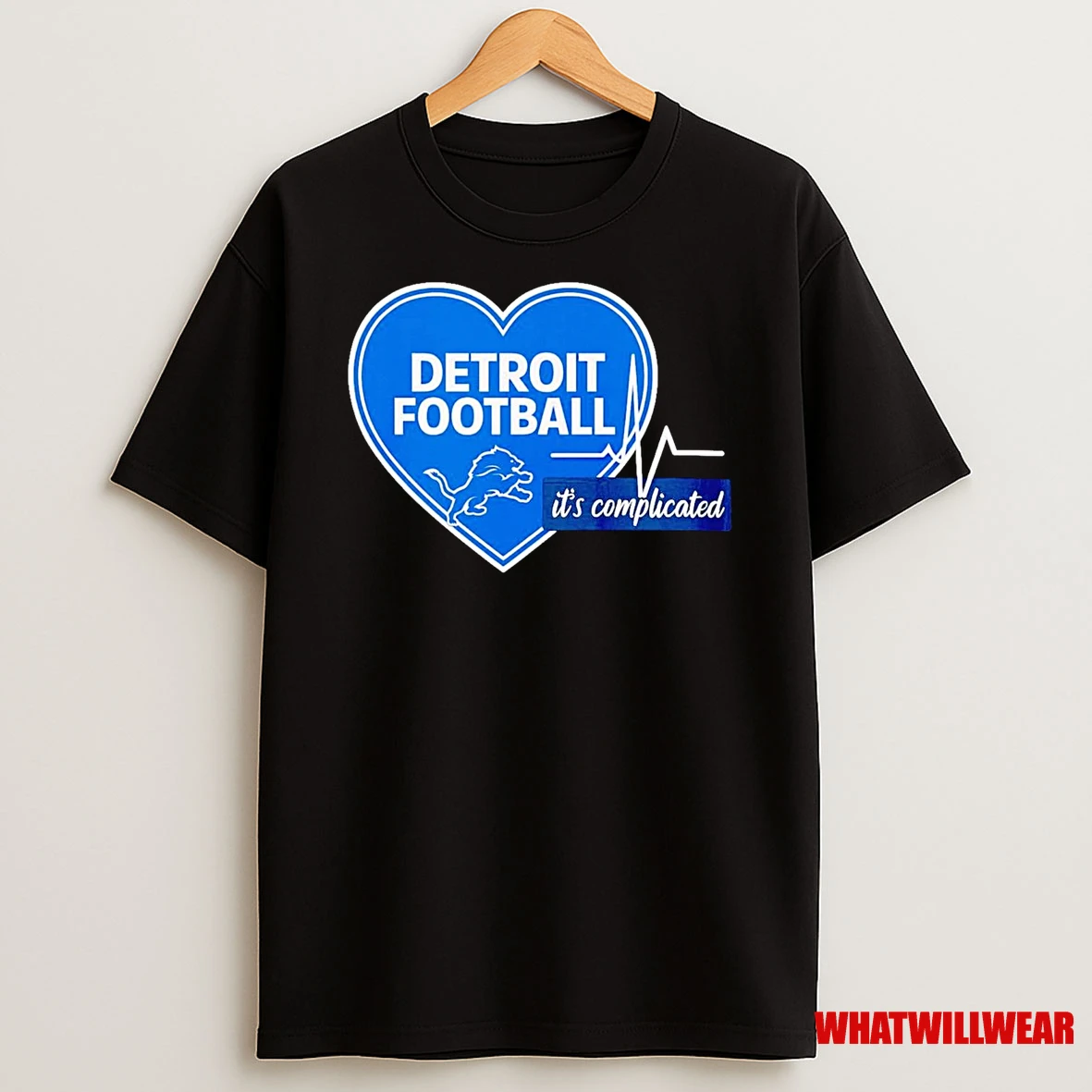 Detroit Football Its Complicated Heartbeat Shirts