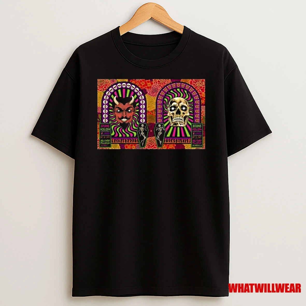 Devil And Skull Brooks Nielsen Los Angeles Halloween Shows On Oct 30 31 2025 Shirts