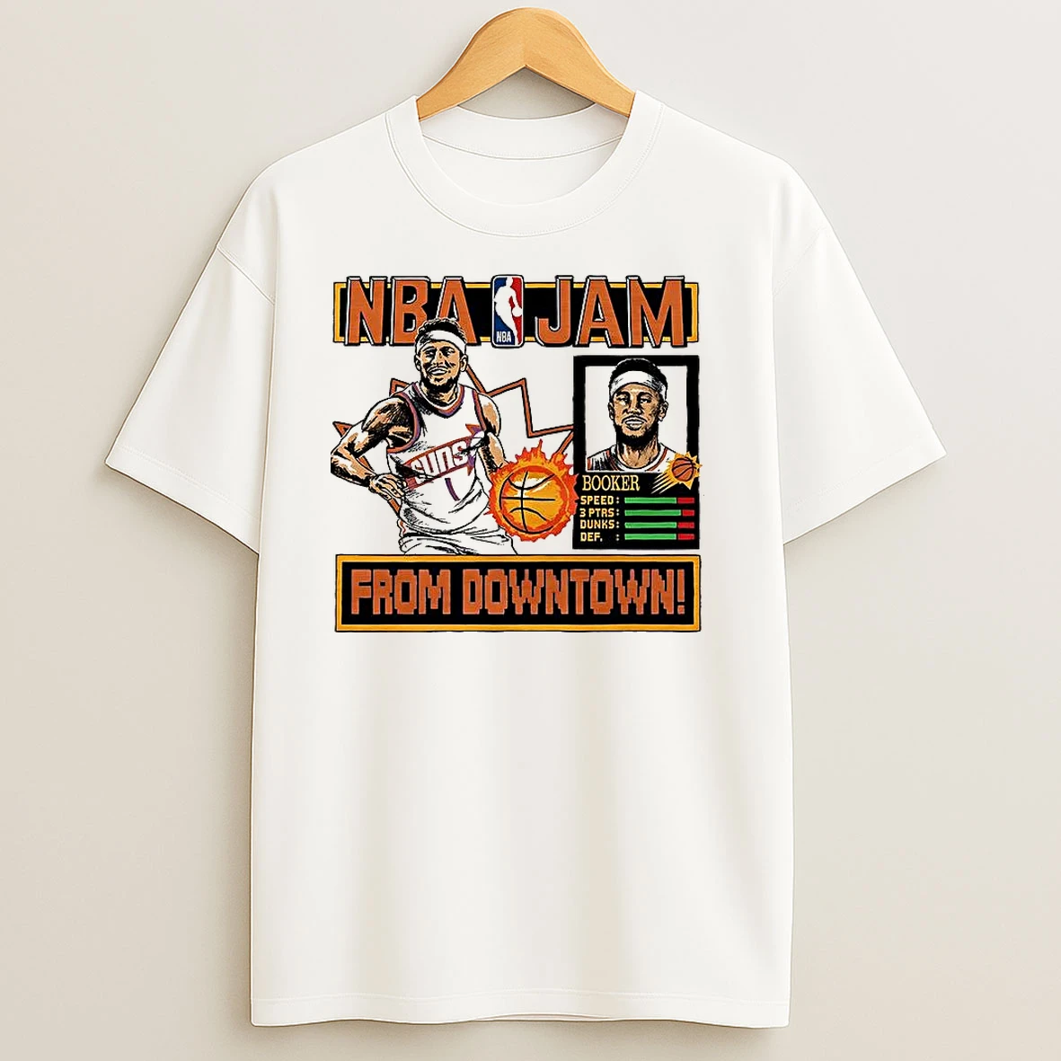 Devin Booker Phoenix Suns Nba From Downtown Classic Video Game T Shirts