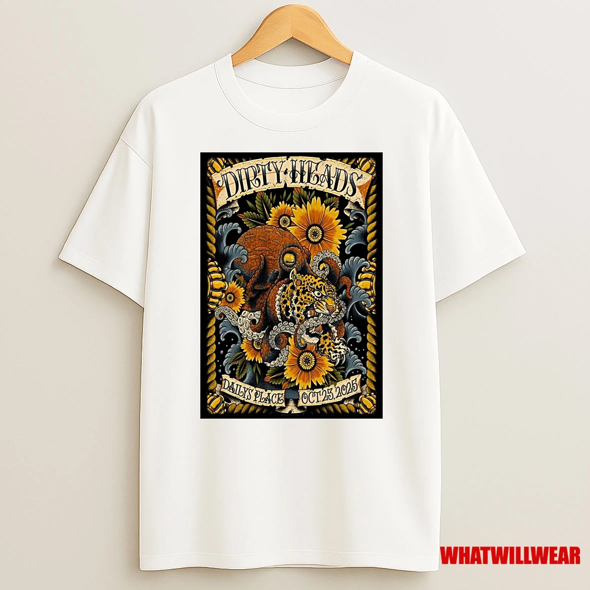Dirty Heads October 23 2025 Dailys Place Jacksonville Tour Shirts
