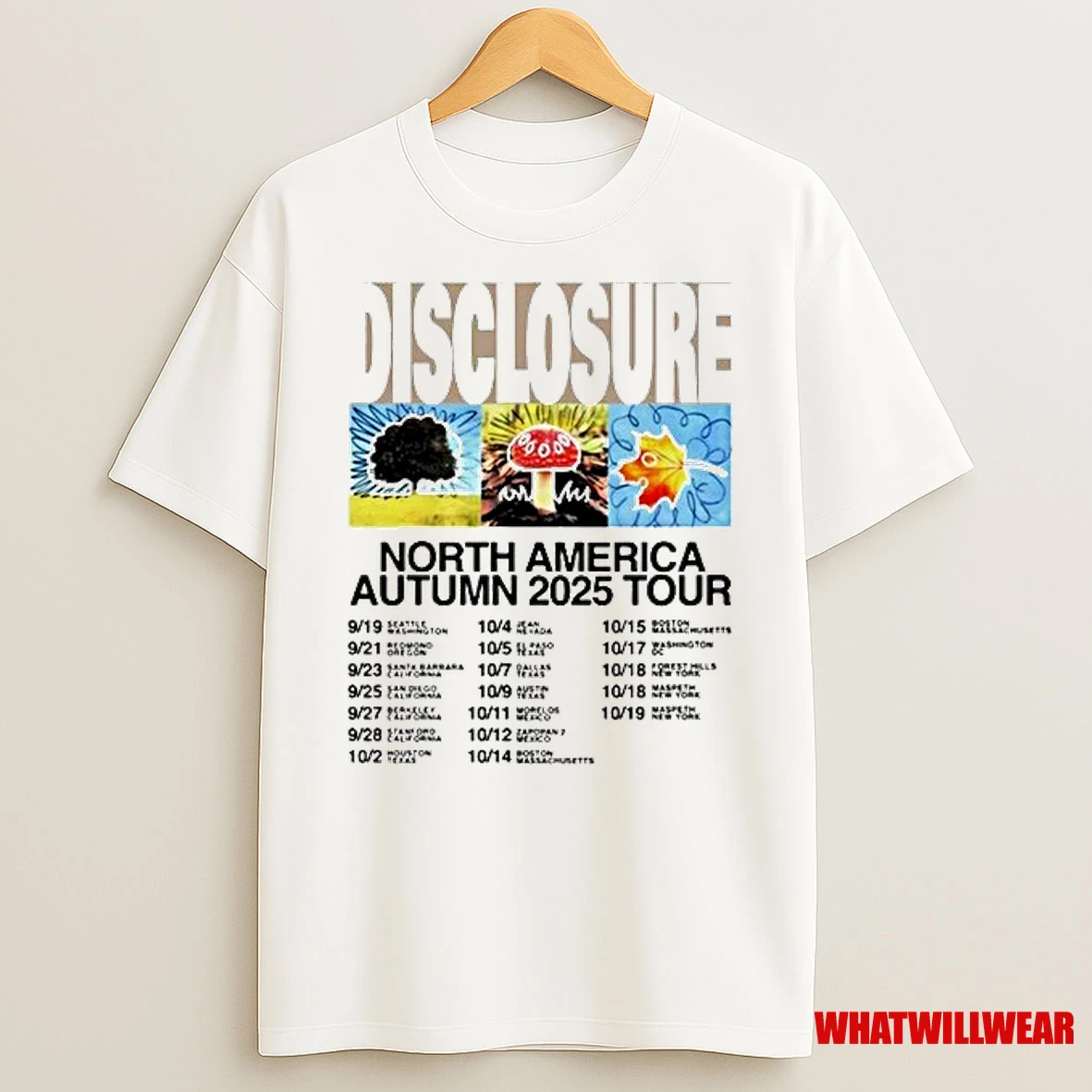 Disclosure North America Autumn Tour 2025 Shirts