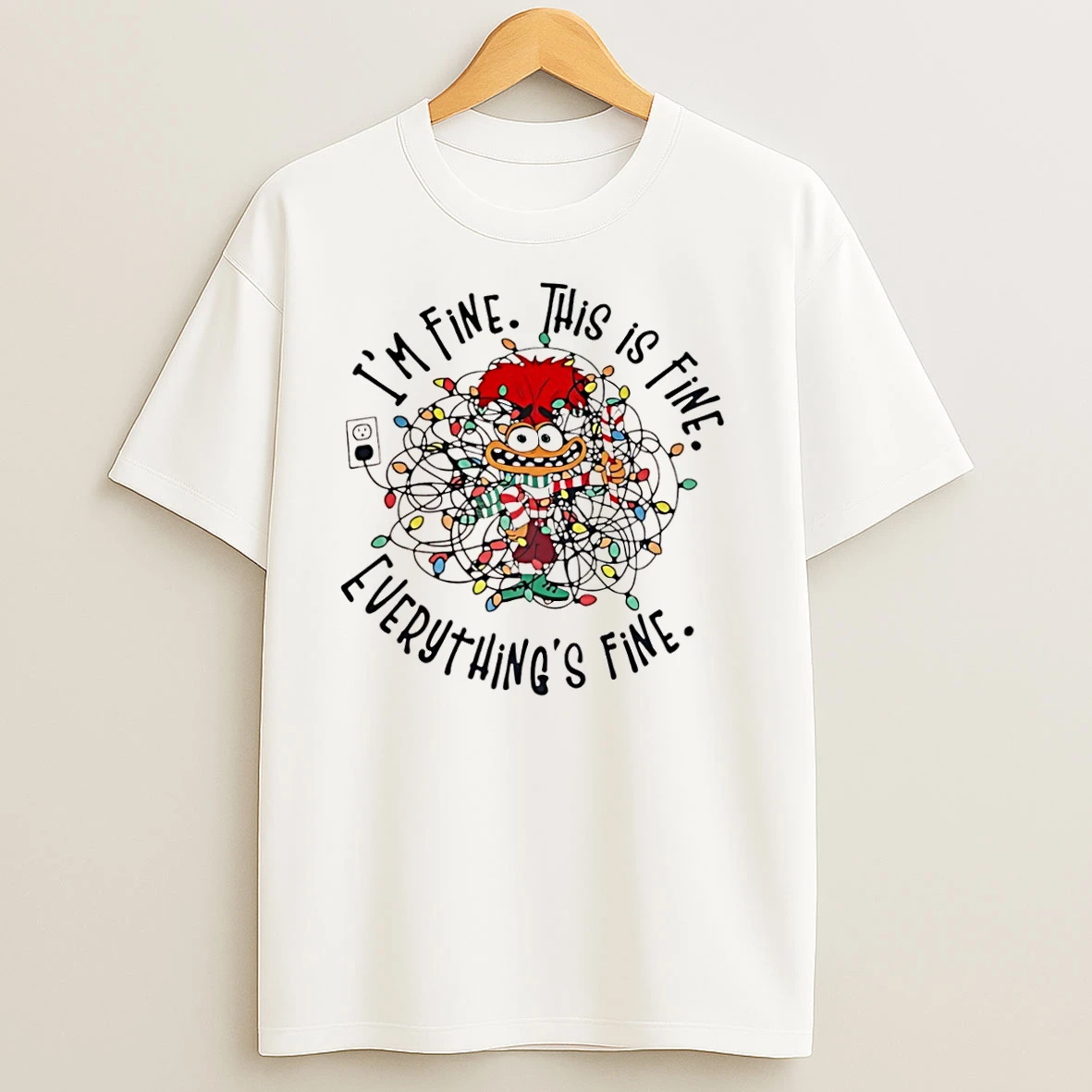 Disney Anxiety Christmas Im Fine This Is Fine Everythings Fine T Shirts