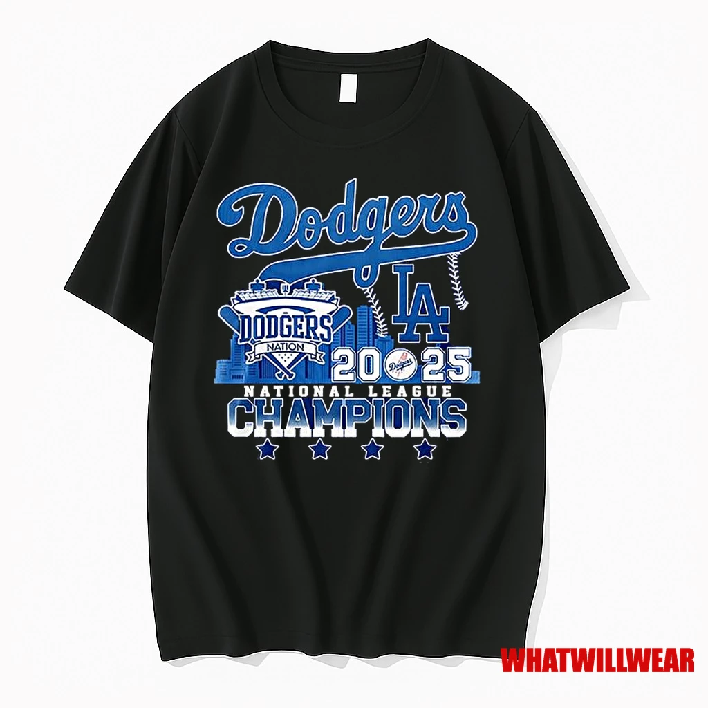 Dodgers Nation La Dodgers 2025 National League Champions Shirts