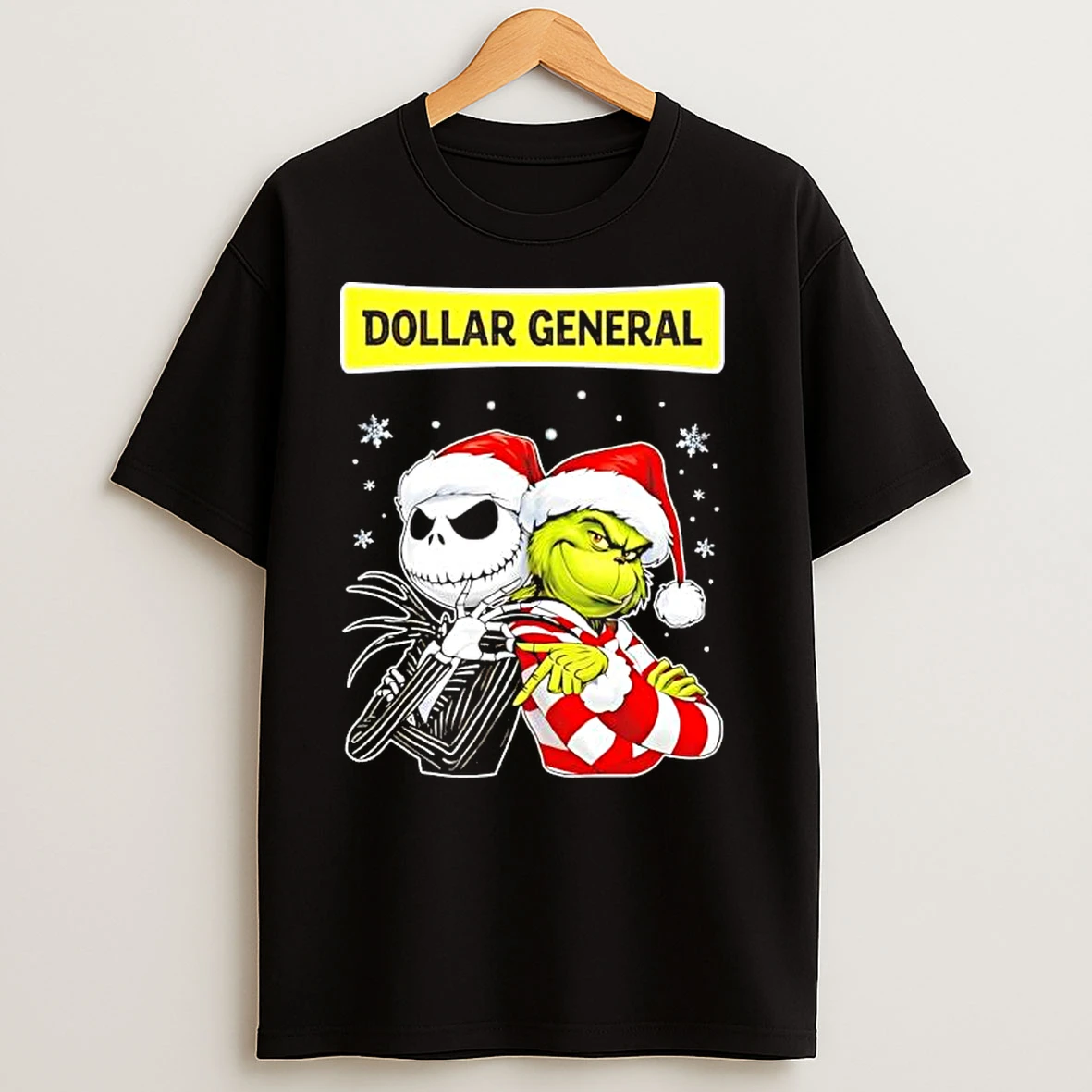 Dollar General X Jack Skellington And Grinch Six Seven Merry Christmas T Shirts