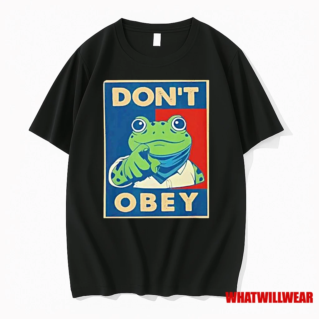 Dont Obey Frog Hope Ornaments Shirts