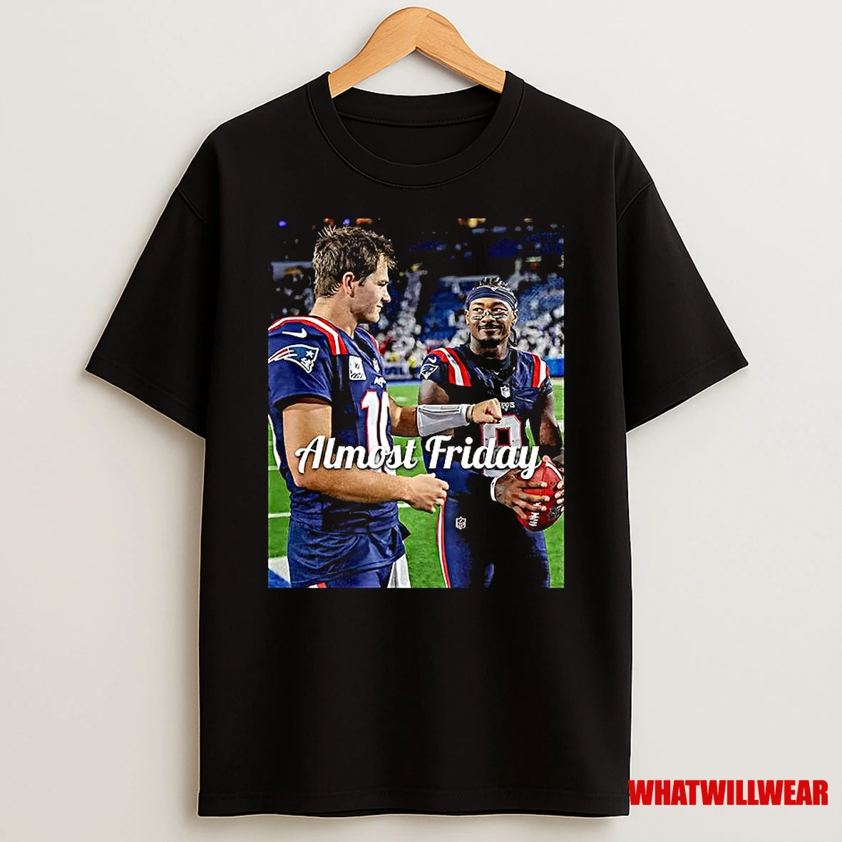 Drake Maye And Stefon Diggs New England Patriots Football Almost Friday Shirts