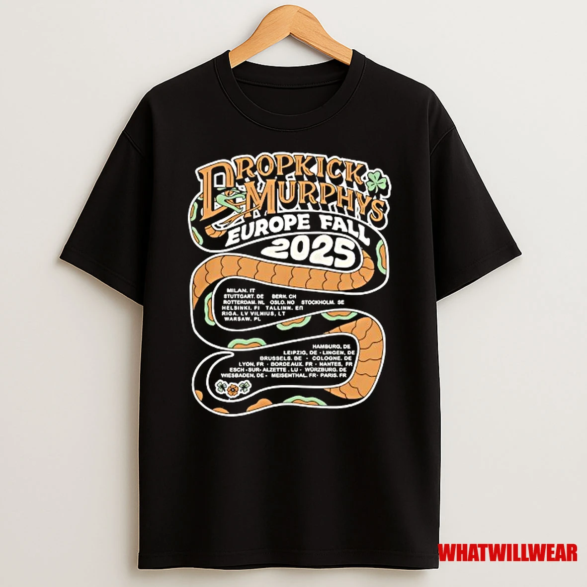 Dropkick Murphys Europe Fall Tour 2025 Shirts