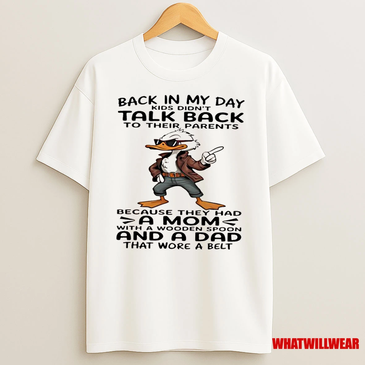 Duck Back In My Day Kids Didnt Talk Back To Their Parents Shirts